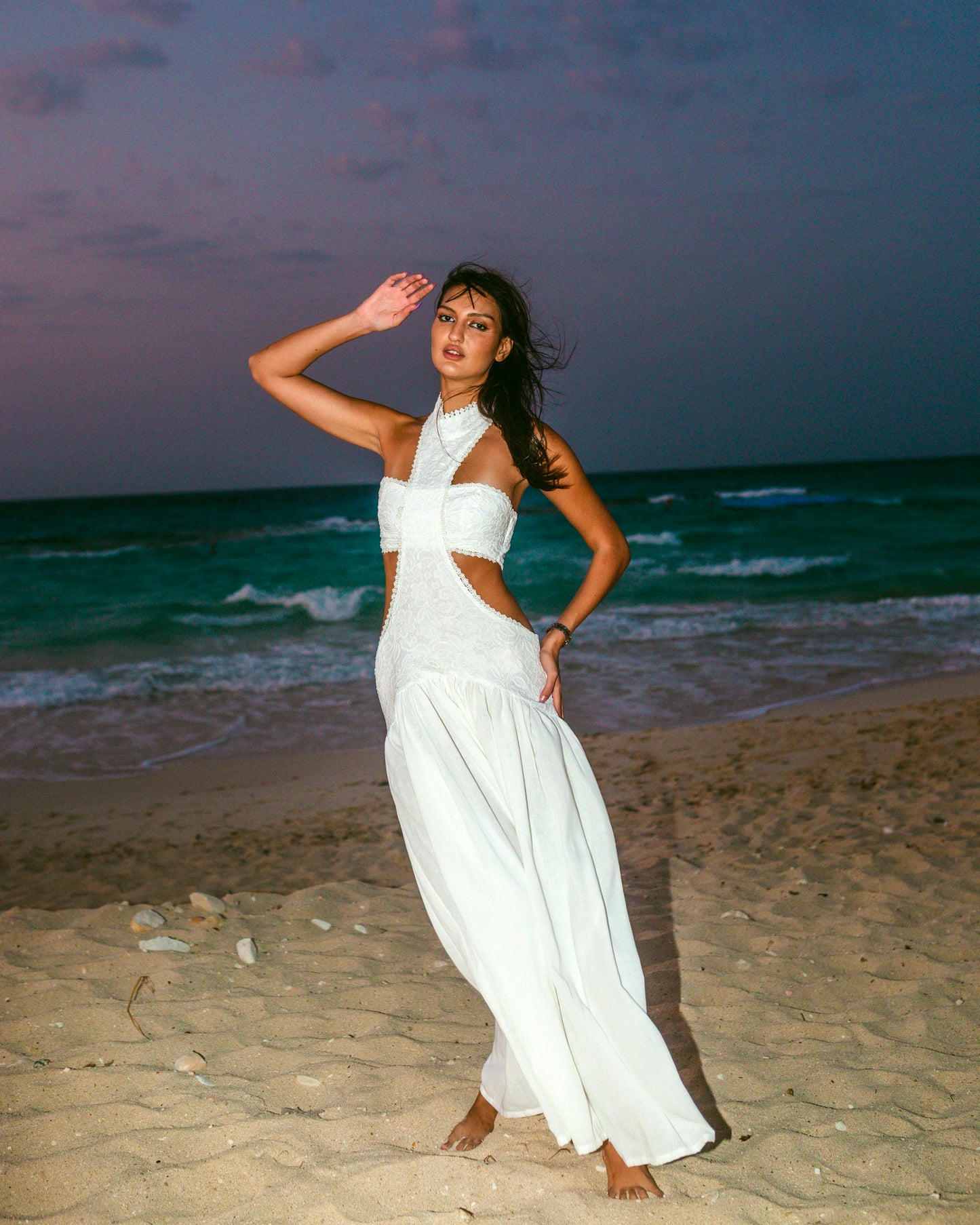 The Nedzo lace cut out dress